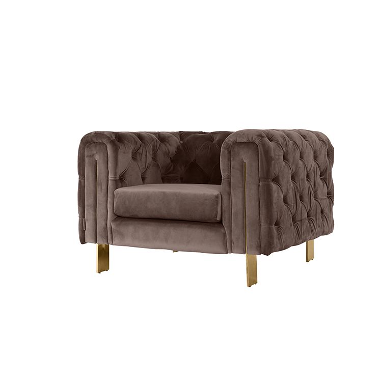 CAMPANIA  ARMCHAIR GOLD | BROWN FABRIC MJ11-82