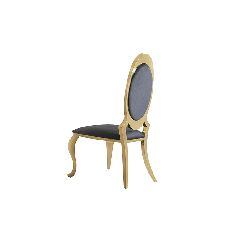 GENOVA DINING CHAIR GOLD | MAT BLACK FABRIC VELU99A