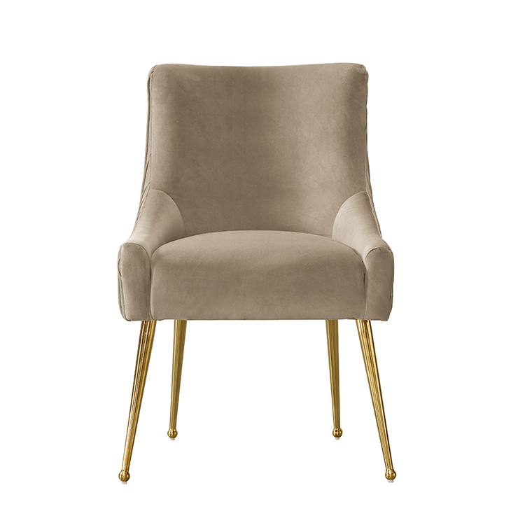 ARONA DINING CHAIR GOLD | TAUPE FABRIC MJ11-8