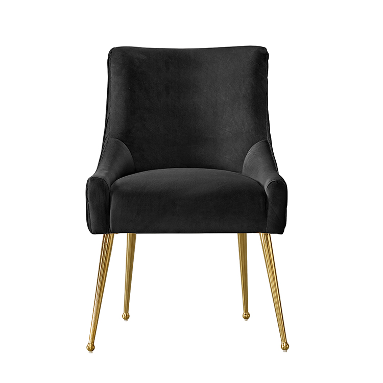 ARONA DINING CHAIR GOLD | BLACK FABRIC MJ11-111
