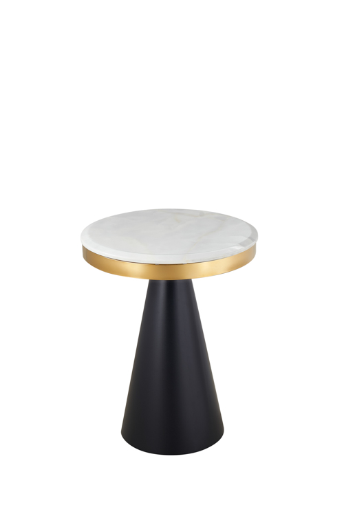 ROVIGO COUCHTISCH SET MATT SCHWARZ | Ø80X45 CM MARMOR 928