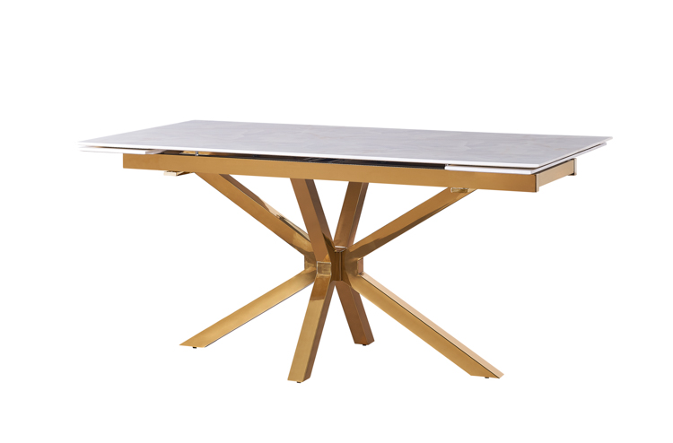 TERNI EETTAFEL GOUD | 180/240X90X76 CM MARMER 928