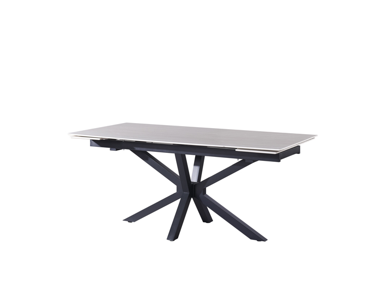 TERNI EETTAFEL MAT ZWART | 180/240X90X76 CM MARMER 576-1