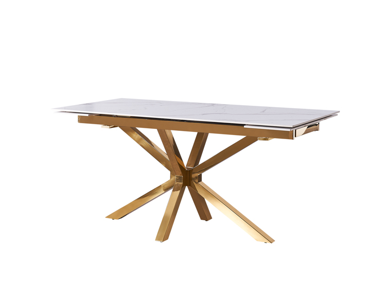 TERNI EETTAFEL GOUD | 180/240X90X76 CM KERAMIEK SA003