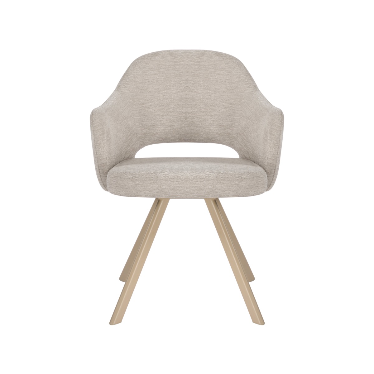 DORIA DINING CHAIR BEIGE | LIGHT GREY FABRIC OC120