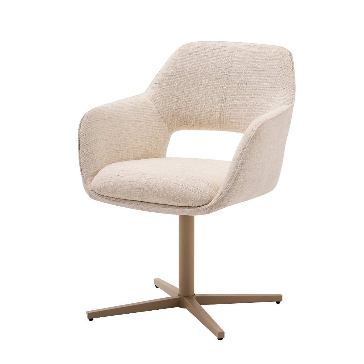 ALBA DINING CHAIR BEIGE | CREAM FABRIC G1224-7