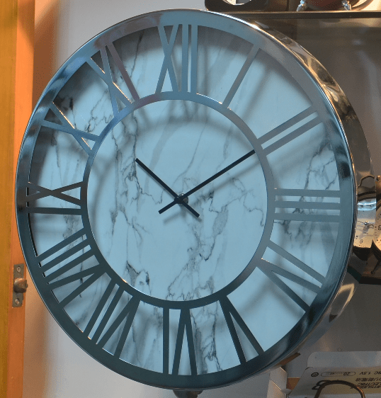 FUGURATO KLOK MARMER-WIT 40X6CM