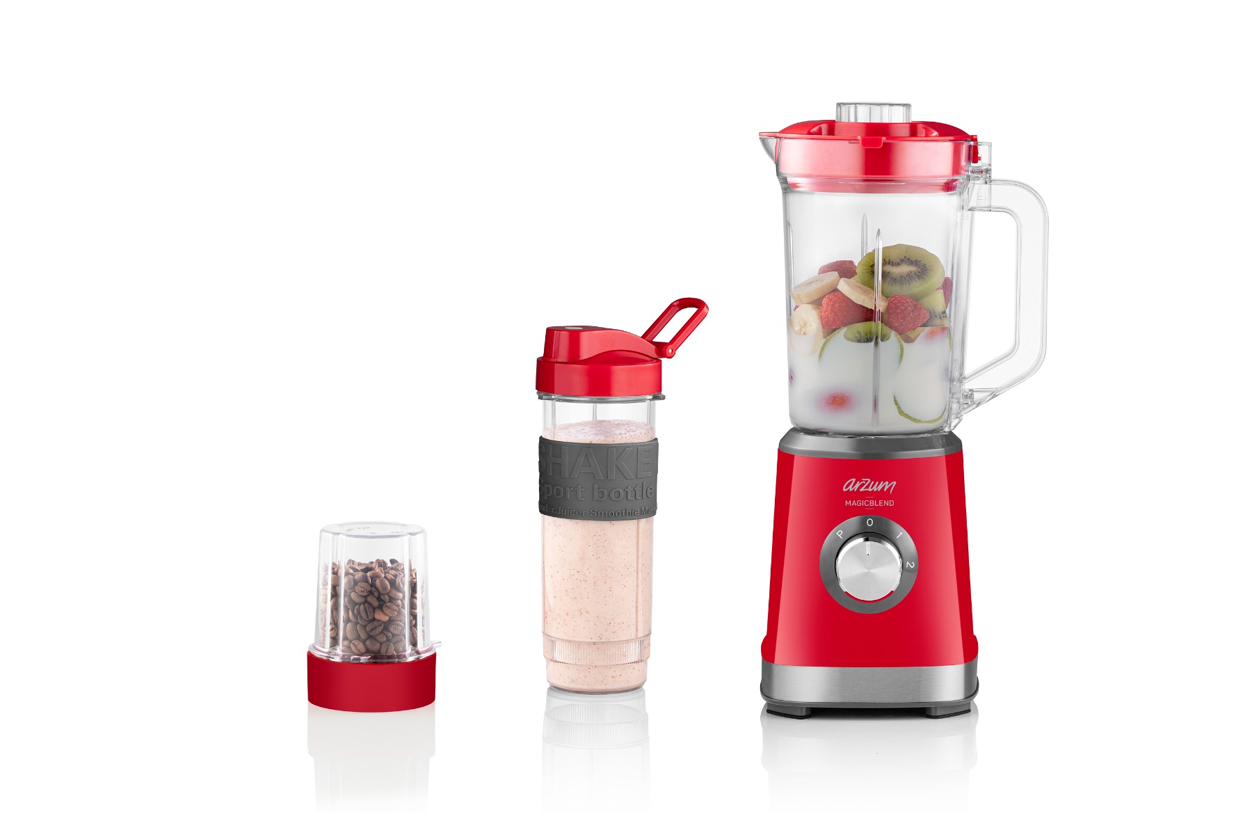 ARZUM MAGICBLEND GLASKRUGBLENDER | ROT