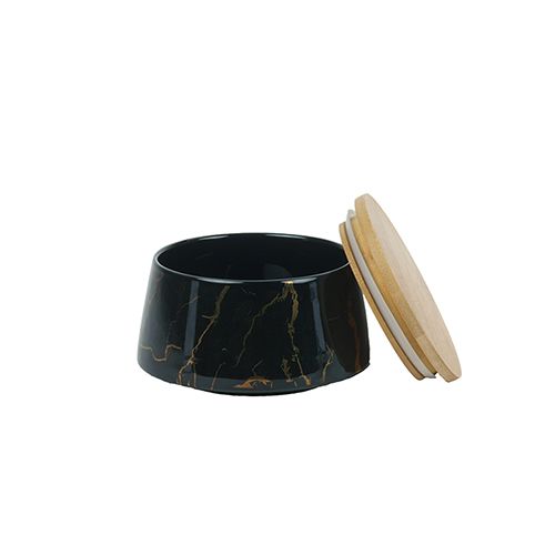 BRICARD VOORRAADKOM ZWART 4" + BAMBOO DEKSEL