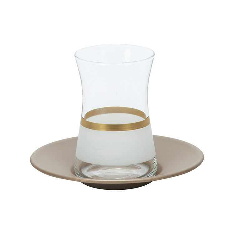 BRICARD LINES TEE GLAS SET | WEISS-GOLD 12-TEILIG