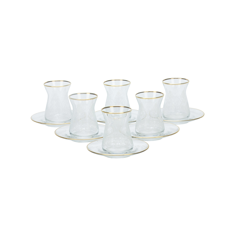 BRICARD ESMEE TEEGLÄSER SET | GOLD 12-TEILIG