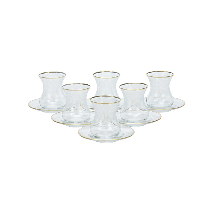 BRICARD ALIZE TEEGLÄSER SET | GOLD 12-TEILIG