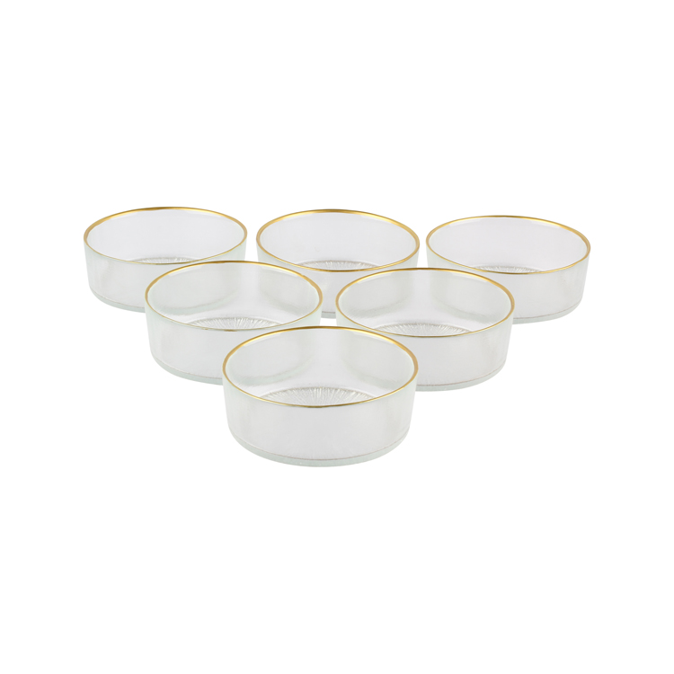 BRICARD REXY KOMMEN SET | 12 CM TRANSPARANT-GOUD 6-DELIG