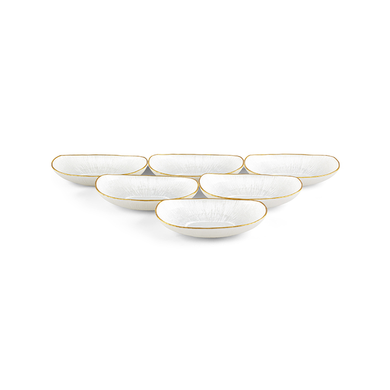 BRICARD REXY SCHALEN SET | 25 CM PAREL WIT-GOUD 6-DELIG