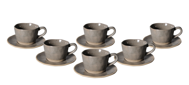 BRICARD ALBI ESPRESSO SET | DARK GREY 12-PIECE