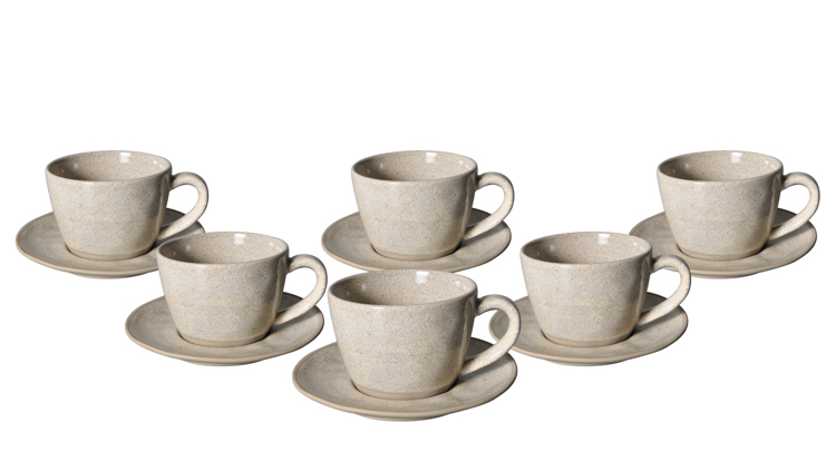 BRICARD ALBI COFFEE SET | LIGHT GREY 12-PIECE