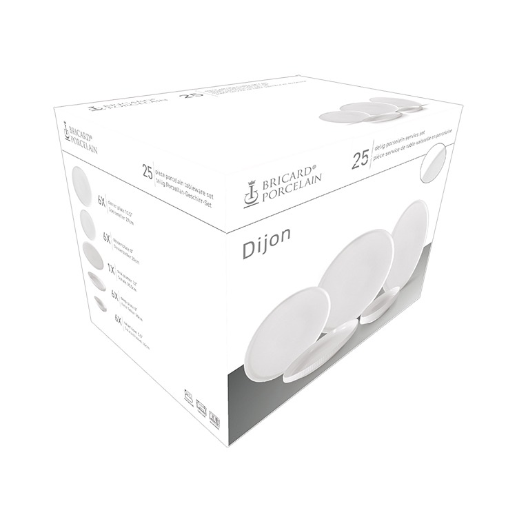 BRICARD DIJON GESCHIRR SET | WEISS 25-TEILIG