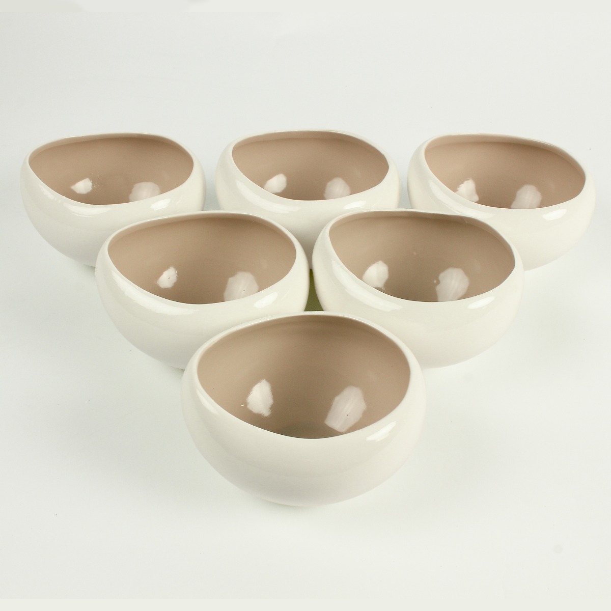 BRICARD BARLES SCHÜSSEL | WIT-TAUPE Ø12,2X11,5X7,6 CM