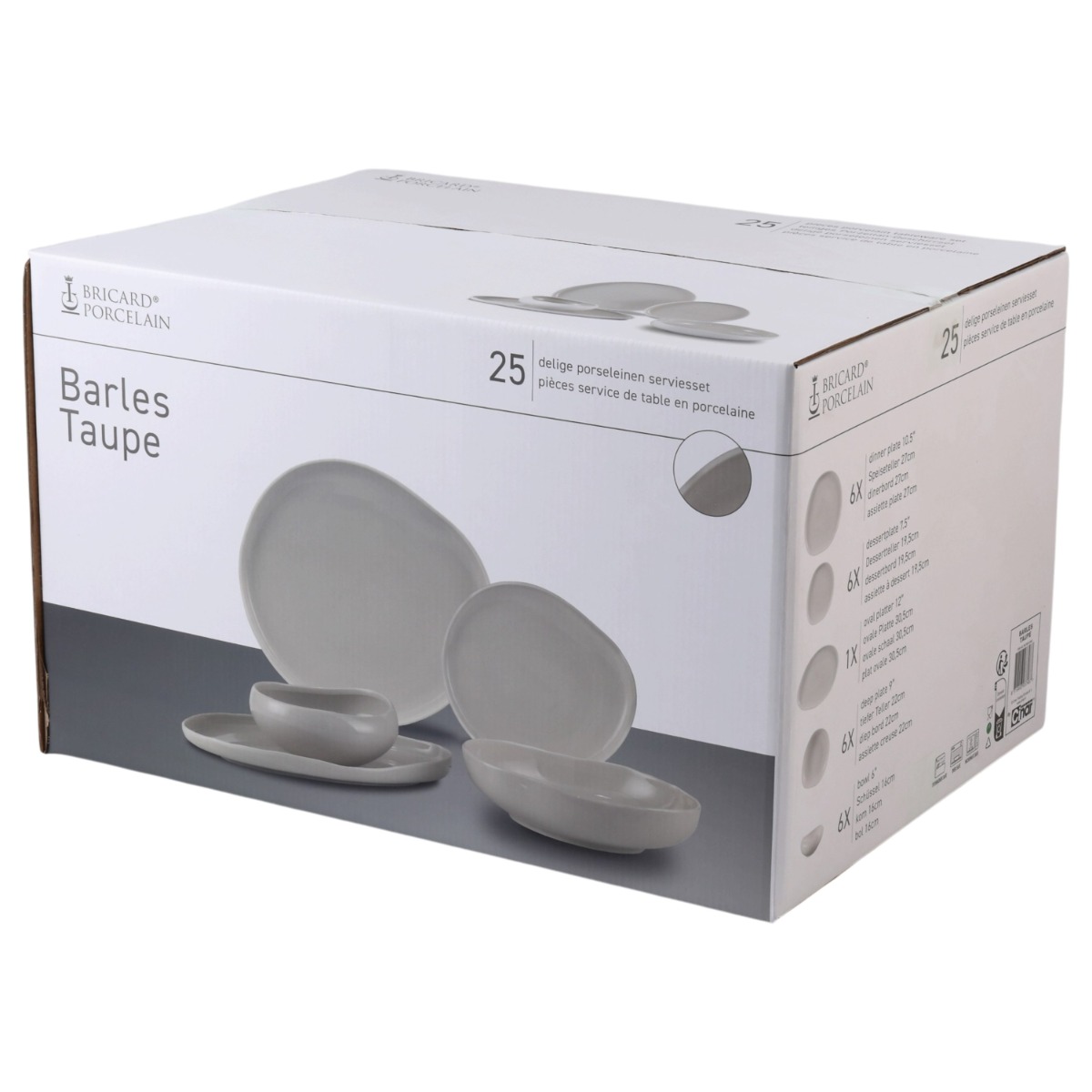 BRICARD BARLES DINNER SET | TAUPE 25-DELIG