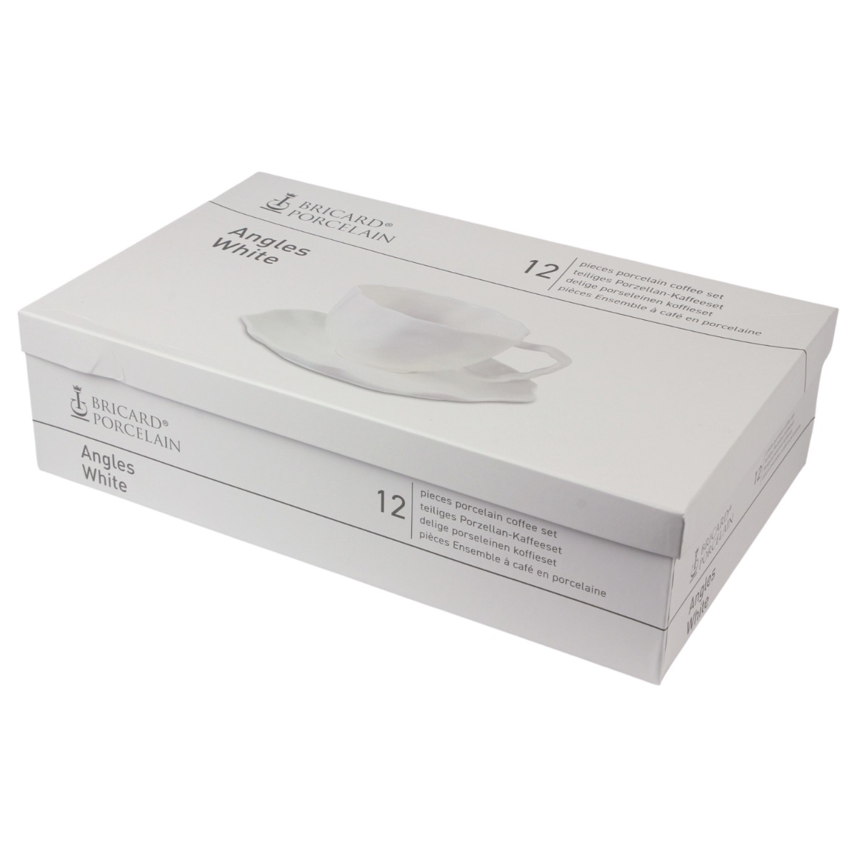 BRICARD ANGLES COFFEE SET | WHITE 12-PIECE
