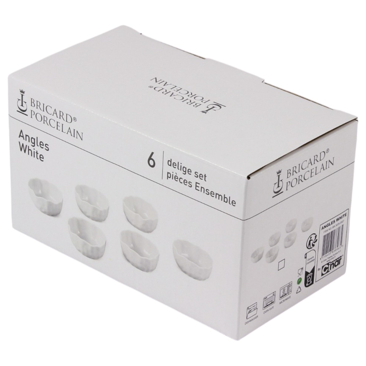 BRICARD ANGLES SCHÜSSEL SET | Ø8,7X4,3 CM WEISS 6-TEILIG