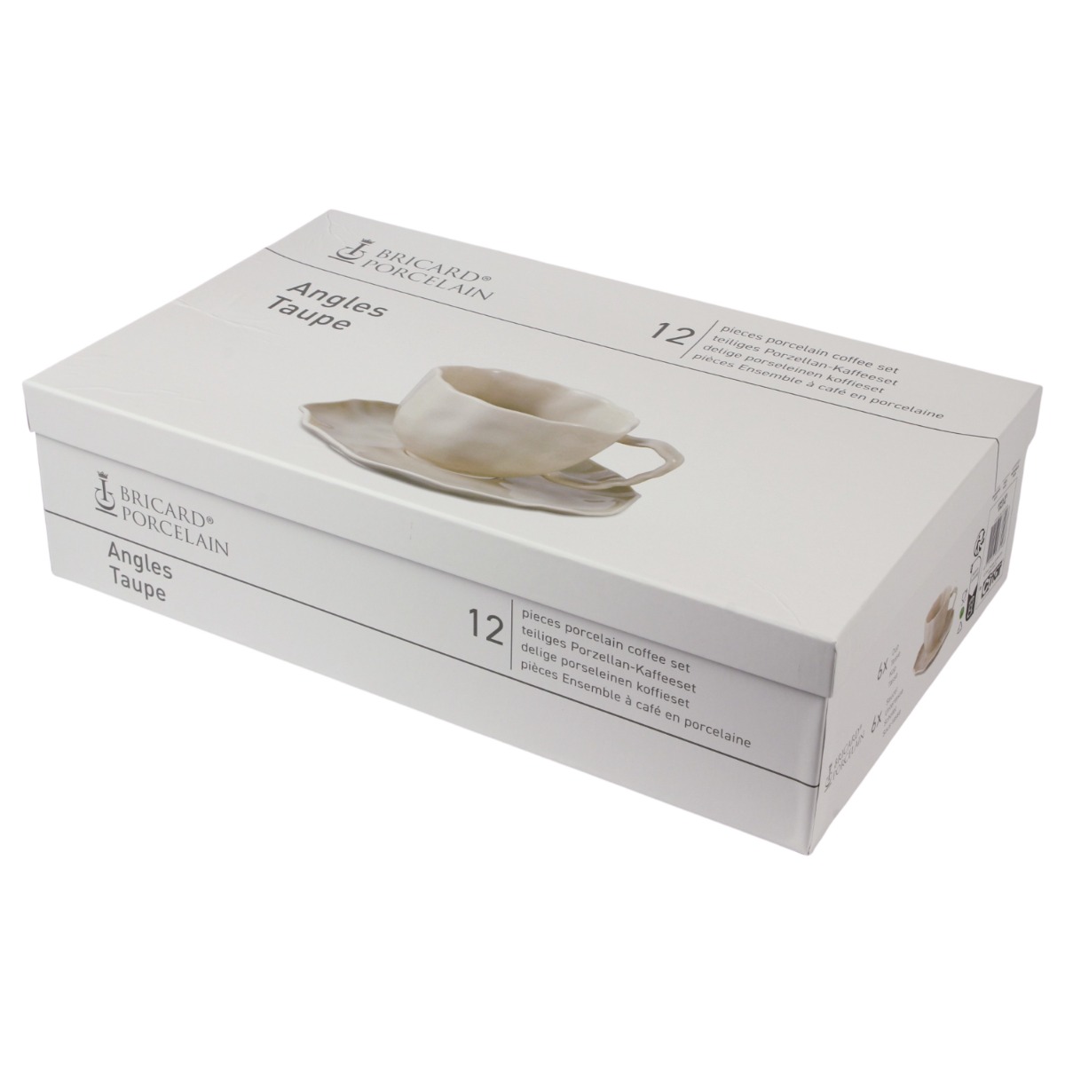 BRICARD ANGLES COFFEE SET | TAUPE 12-PIECE