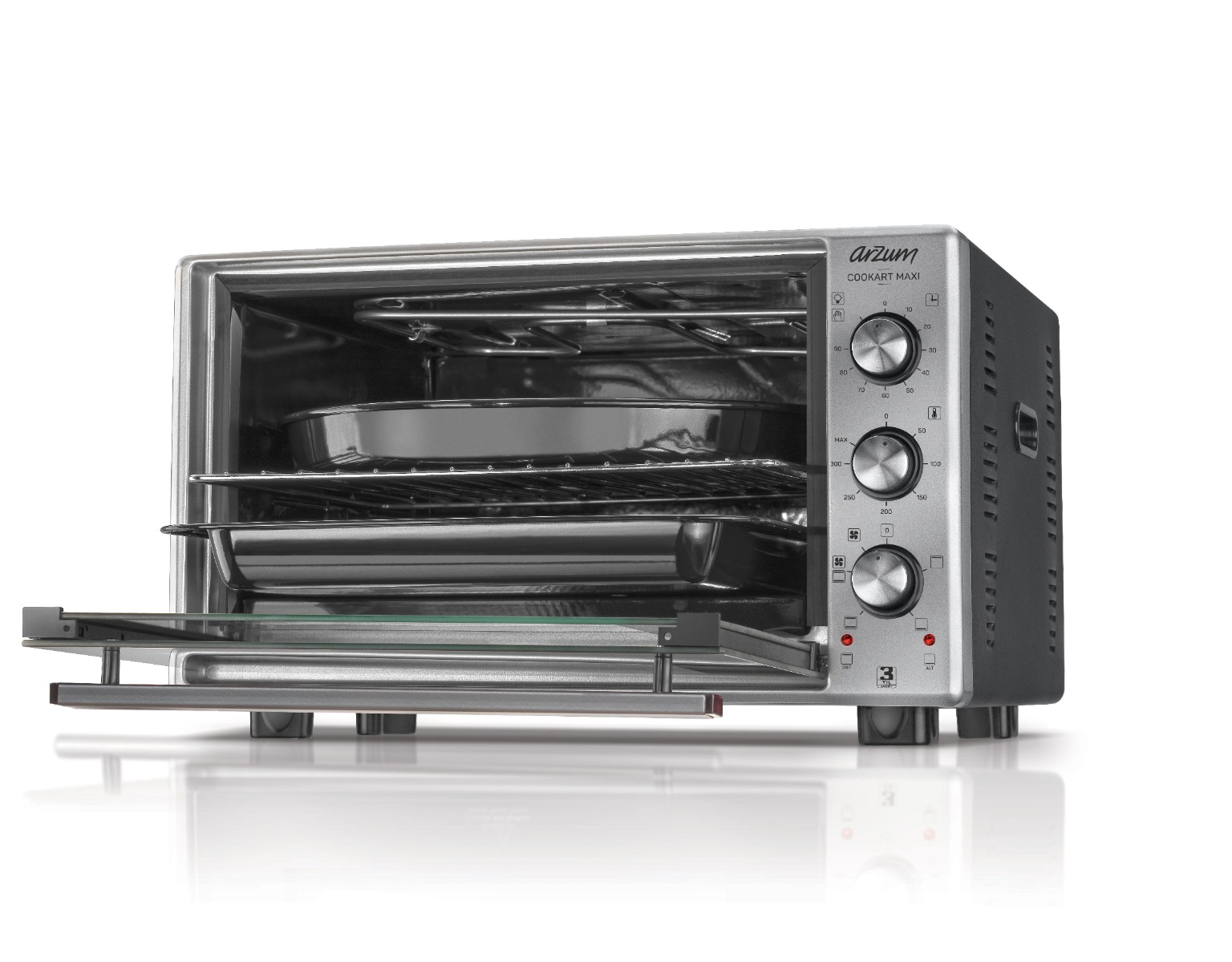 ARZUM COOKART MAXI 50 LT OFEN MIT DOPPELGLASTÜR