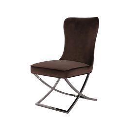 ANDRIA DINING CHAIR | BROWN FABRIC MJ11-82