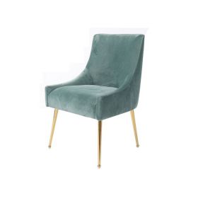 PARMA DINING CHAIR GOLD | GREEN FABRIC MJ11-65
