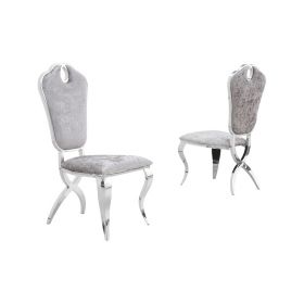 FIRENZE DINING CHAIR | SILVER FABRIC A41-4