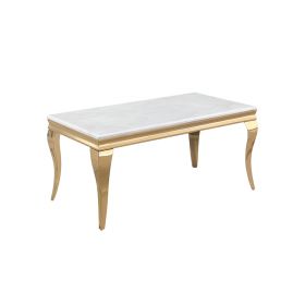 MILANO DINNER TABLE GOLD | 160X90X76 CM MARBLE 928