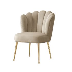 LUCCA DINING CHAIR GOLD | TAUPE FABRIC MJ11-8