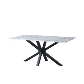 TERNI DINNER TABLE MATT BLACK | 180X100X76 CM MARBLE 757-1