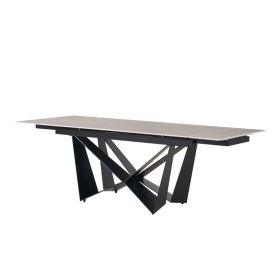 CENTO DINNER TABLE MAT BLACK | 180/240X90X76 CM MARBLE 576-1