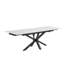 TERNI DINNER TABLE MAT BLACK | 180/240X90X76 CM CERAM. SW001