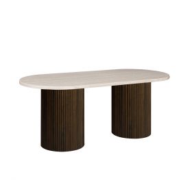 PATERNO EETTAFEL BRUIN | 200X100X75 CM TRAVERTINE