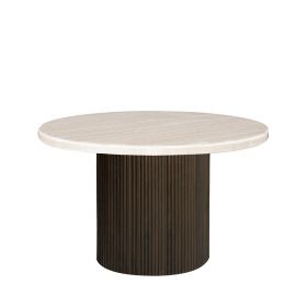 PATERNO EETTAFEL BRUIN | Ø130X75 CM TRAVERTINE