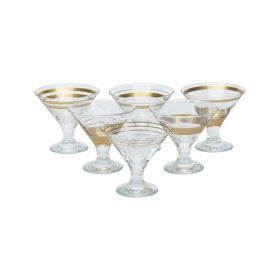 BRICARD LINES EISBECHER SET | GOLD 6-TEILIG