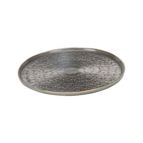 BRICARD DUOMO PLATE | 28 CM TAUPE - GOLD 6-PIECES
