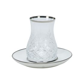 BRICARD MAGNOLIA TEA GLASSES SET | SILVER 12-PIECE