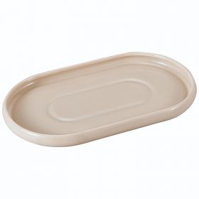 BRICARD BONDY PLATES SET | OVAL 26,8X16X2 CM TAUPE 6-PIECES