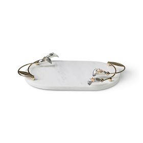 FUGURATO ELEGANCE SERVING TRAY 21A0340G-S | MARBLE - GOLD