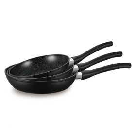 FERVEO NOVA KOEKENPANSET ZWART-WIT | Ø20/24/28 CM 3-DELIG