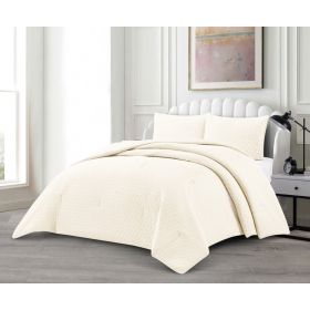 LAVELLA ALARA TAGESDECKE SET | 240X250 CM CREME 3-TEILIG