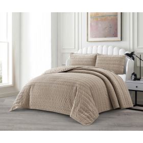 LAVELLA BADE TAGESDECKE SET | 240X250 CM BRAUN 3-TEILIG