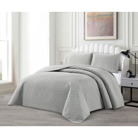 LAVELLA HAVIN TAGESDECKE SET | 240X250 CM GRAU 3-TEILIG