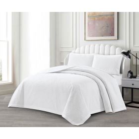 LAVELLA EZGI TAGESDECKE SET | 240X250 CM WEIß 3-TEILIG