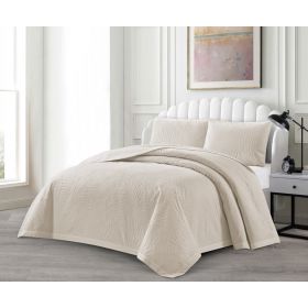 LAVELLA EZGI TAGESDECKE SET | 240X250 CM BEIGE 3-TEILIG