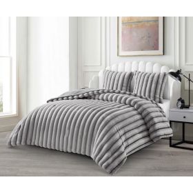 LAVELLA PERI TAGESDECKE SET | 235X250 CM GRAU 3-TEILIG