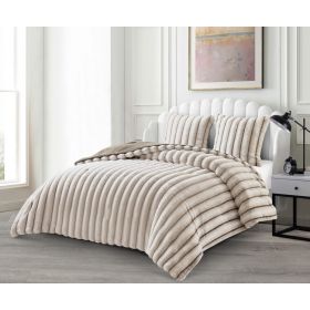 LAVELLA PERI TAGESDECKE SET | 235X250 CM TAUPE 3-TEILIG